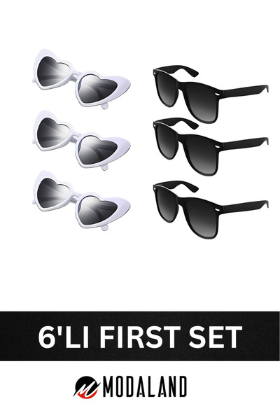 ModaLand Gelin Damat 6'lı Gözlük Seti Bride And Groom