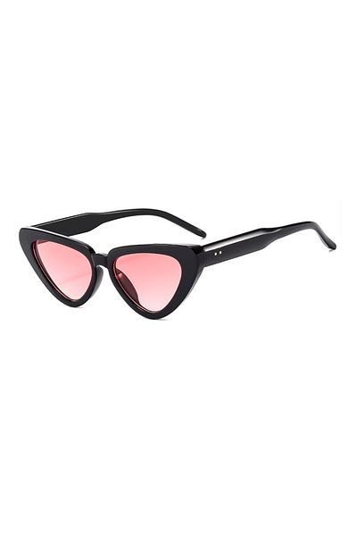 Toz Vintage Zorath Black Frame Pink Glass Vintage & Retro Unisex Cat Sunglasses
