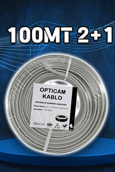 Opticam 100 METRE GÜVENLİK KAMERA KABLOSU 2+1 0,50mm 2x0,50mm