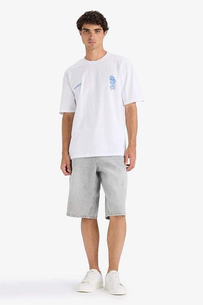 DeFacto Tricou cu mânecă scurtă, 100% bumbac, cu decolteu rotund, cu imprimeu pe spate F8595ax25hs