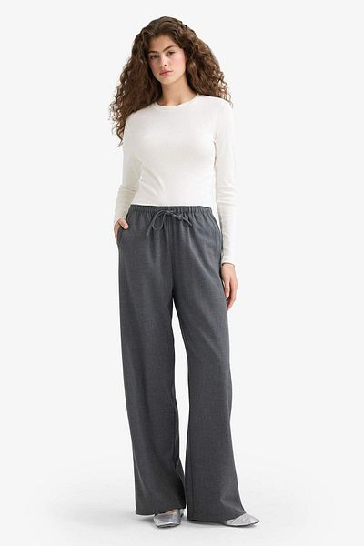 DeFacto Coool Wide Leg Normal Waist Trousers C1428Ax25Au