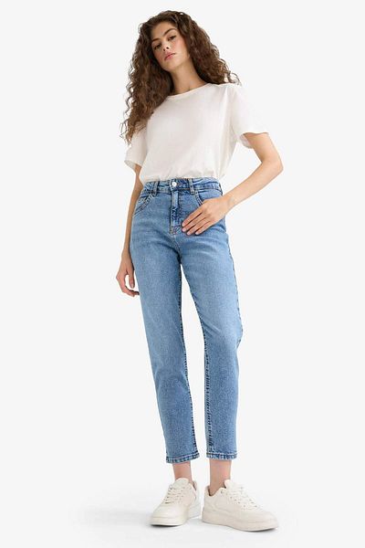 DeFacto Comfort Mom Ψηλόμεσο Παντελόνι Jean Washable E9161AX25AU