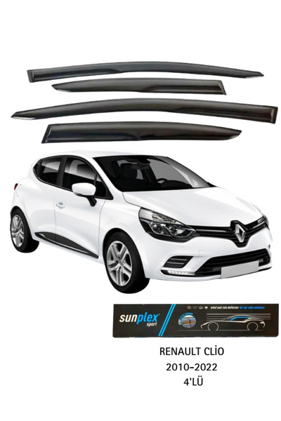 SUNPLEX Renault Clio 2010-2022 Uyumlu Cam Rüzgarlığı Takım 4’lü Takım Rüzgar ...