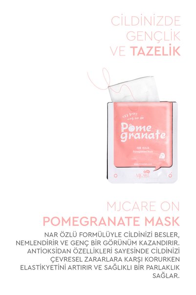 Mjcare On Pomegranate Mask - Pomegranate Extract Face Mask 5 Pack
