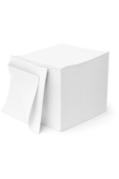AIRLAID منديل قماش أبيض مقاس 20x20 1/4 طبقة 50 قطعة