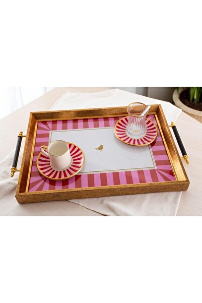 Onedekor Iwon Pink Bird Çay Kahve Seti 25 Parça