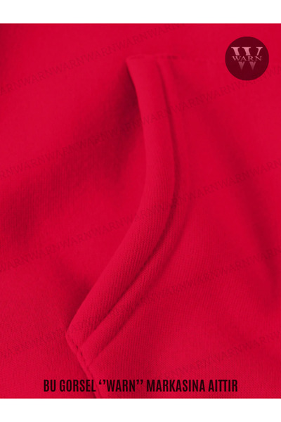 warn Φούτερ με κουκούλα 3 νήματα, χειμερινό Unisex, βαμβακερό, χοντρό