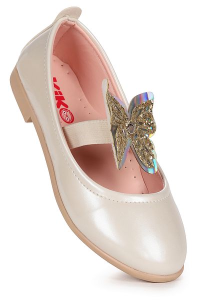 Kiko Kids Παπούτσια μπαλαρίνας για κορίτσια με λουστρίνι λουστρίνι με ελαστική πεταλούδα
