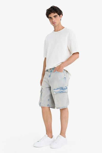 DeFacto 100% bumbac, cu buzunare cargo, pantaloni scurți Bermuda F5022AX25SM
