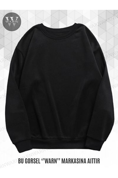 warn Hanorac unisex cu gât crew din bumbac de iarnă în 3 culori