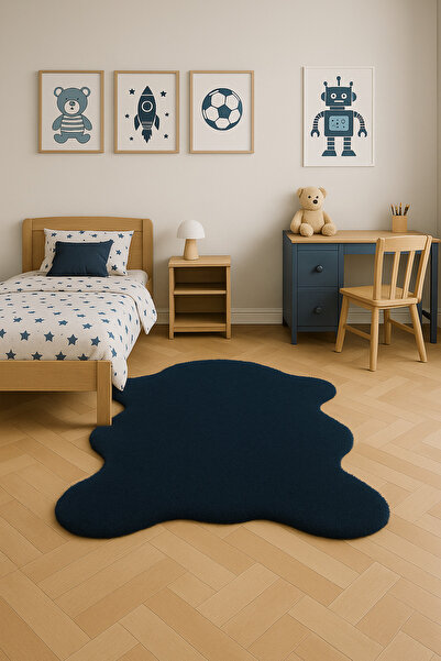 SOFT DECOR Kaymaz Taban Post Şekilli Halı Modern Salon Koridor Mutfak Çocuk O...