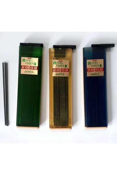 Adel 2b Min 1.0 Mm, (0,9 Mm) 6 paket Uçlu Tüp 24 pcs/adet her kutucukta