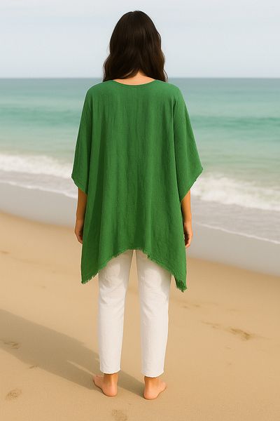 Hayalet Design Thin and Soft Texture Kimono Style Beach Pareo Tunic