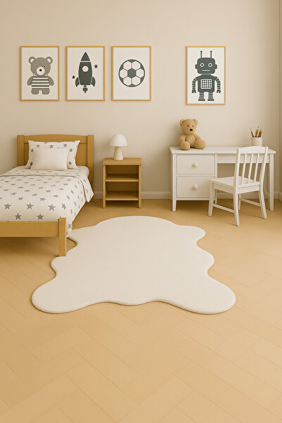 SOFT DECOR Kaymaz Taban Post Şekilli Halı Modern Salon Koridor Mutfak Çocuk O...