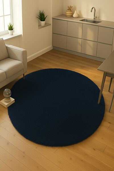 SOFT DECOR Modern Yuvarlak şekilli Salon Halısı Çocuk Odası Yolluk Kaymaz Tab...