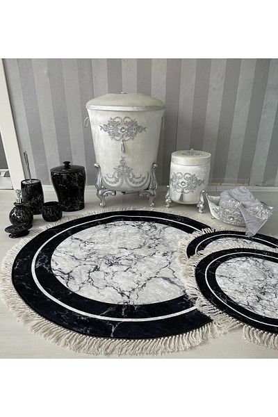 Aldora Multi Non-Slip Base 3-Piece Bathroom Mat Set 382-00