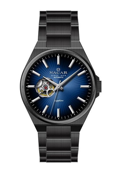 Nacar Sapphire Glass Classic Black Men's Wrist Watch Nc33- 258378 -Blm