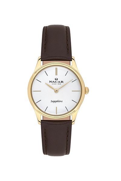 Nacar Sapphire Glass Classic Brown Women's Wristwatch Nc21- 397228 -Dwl2