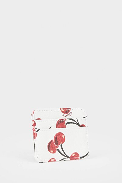 DeFacto Women's Printed Faux Leather Card Holder F6427Axns