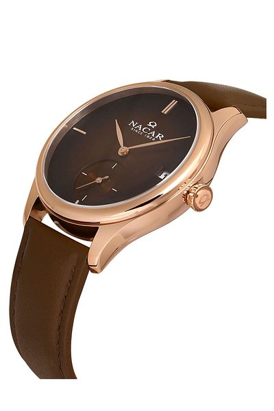 Nacar Sapphire Glass Classic Brown Men's Wristwatch Nc35- 299354 -Rkl2