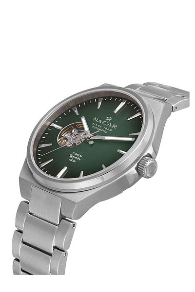 Nacar Sapphire Glass Classic Silver Men's Wristwatch Nc33- 258378 -Anm