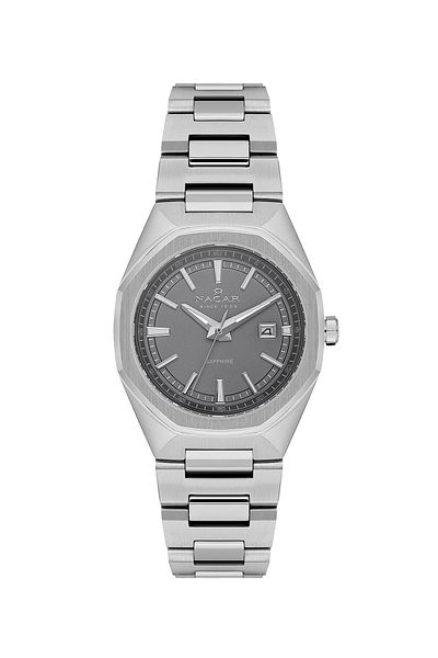 Nacar Sapphire Glass Sport Silver Women Wrist Watch Nc08-39430494-Agm
