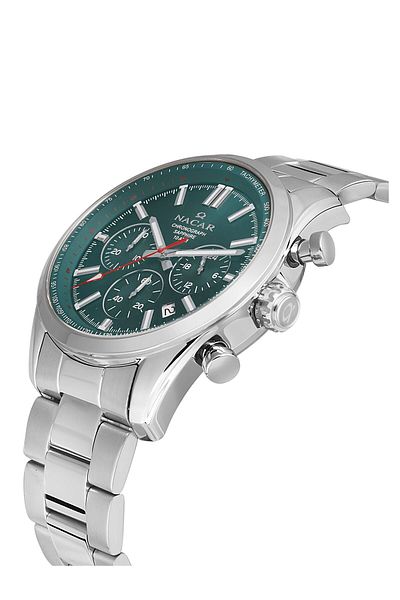Nacar Safir Glass Sports Silver Men's Wristwatch Nc34- 290713 -Anm