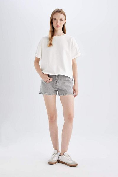 DeFacto Mom Fit High Waist Jean Shorts C0689Ax24Hs