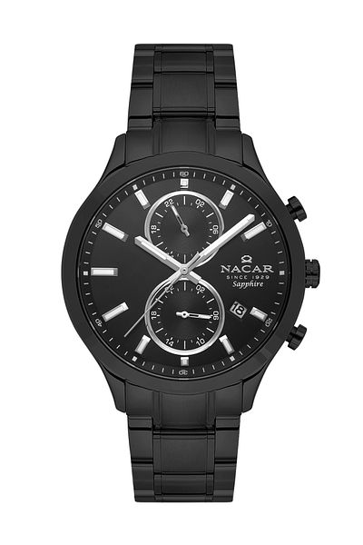 Nacar Sapphire Glass Sports Black Men's Wristwatch Nc33- 298316 G-Bbm