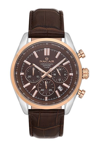 Nacar Safir Glass Sports Brown Men's Wristwatch Nc34- 290713 -Ekl2