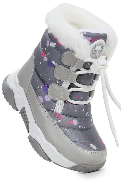 Kiko Kids Bamboo Lace-Up Girl's Snow Boots
