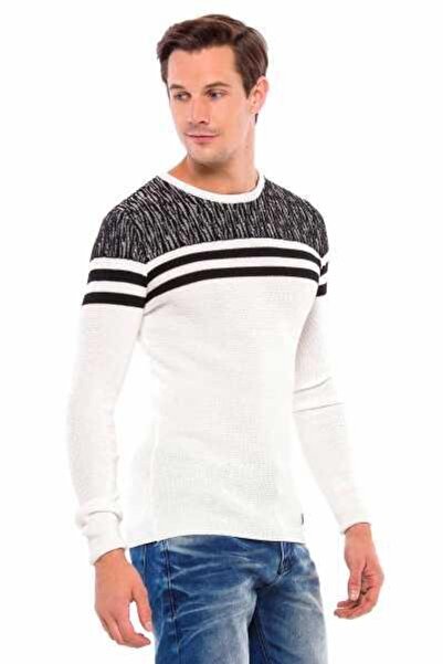 Cipo&Baxx Cp199 Плечовий візерунок Поперечний смугастий трикотажний светр
