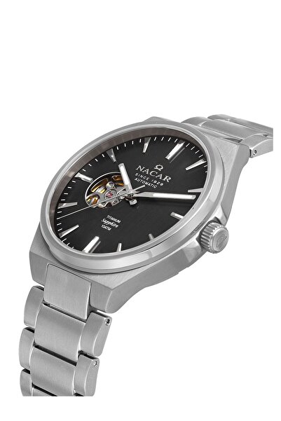 Nacar Sapphire Glass Classic Silver Men's Wristwatch Nc33- 258378 -Abm