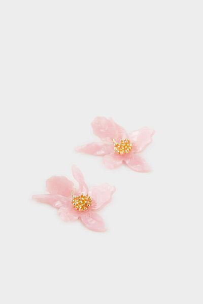 DeFacto Women's Pink Flower Earrings F0886Axns