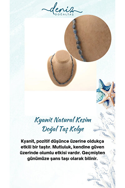 Deniz Doğal Taş موديل M216 - قلادة كيانيت من الحجر الطبيعي المعتمد