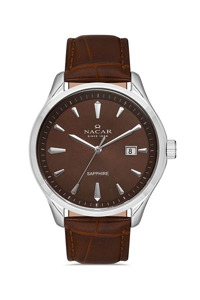 Nacar Safir Glass Classic Brown Men's Wristwatch Nc31- 291761 -Akl2