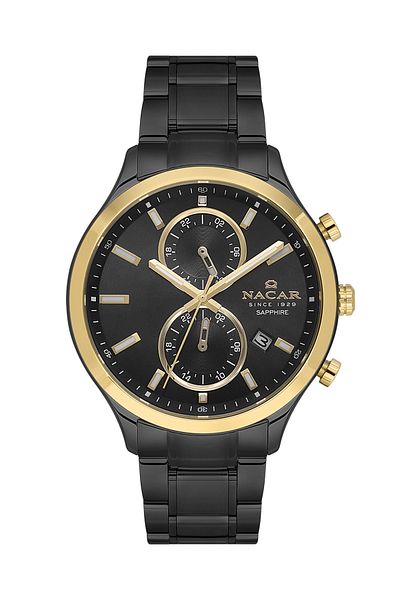 Nacar Sapphire Glass Sports Black Men's Wristwatch Nc33-298316G-Bbcm