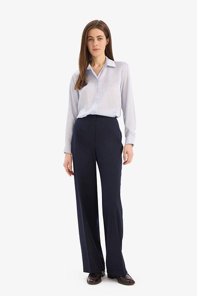DeFacto Oversize με μοτίβο Oxford μακρυμάνικο πουκάμισο F1655AX25SP