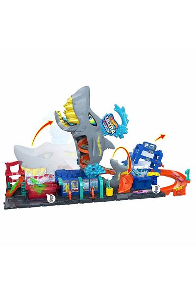 HOT WHEELS Set de joacă pentru spălătorie auto Shark Magnificent Htn82