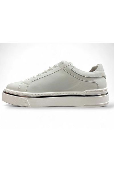 LUCIANO BELLINI Ανδρικά casual δερμάτινα παπούτσια C26908 Munich - Cream - 43