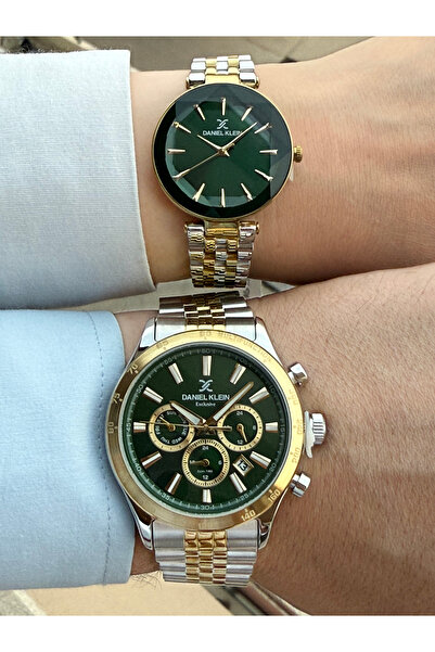 Daniel Klein Kadranı Yeşil Çift Kol Saati