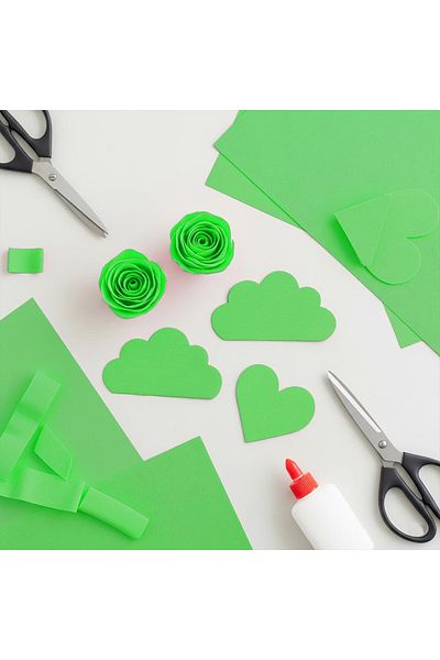 ALPJOY 50X200 cm Pack of 10 Pistachio Green Crapon Papers