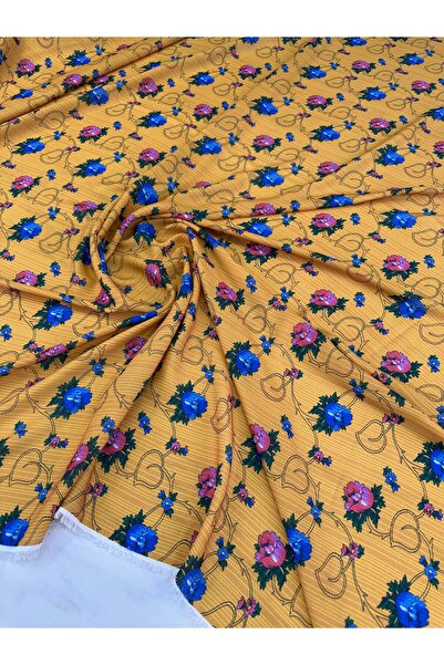 ipekkumaş Yellow Turkmen Pattern Dress Shirt Crepe Fabric Our Product Is Sold...