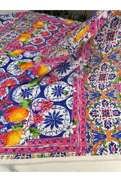 ipekkumaş قميص من قماش الكريب بنمط أوزبكي بالليمون، يتم بيع منتجنا قطعة واحدة...