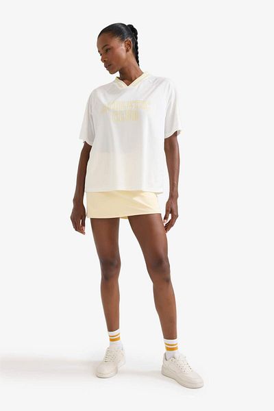 DeFacto Defactofit Oversize Wide Fit Crew Neck Printed Sportsman Short Sleeve T-Shirt F5642Ax25Sm