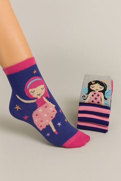 KARDEŞLER ÇORAP Șosete cu modele multicolore pentru copii, pachet de 4