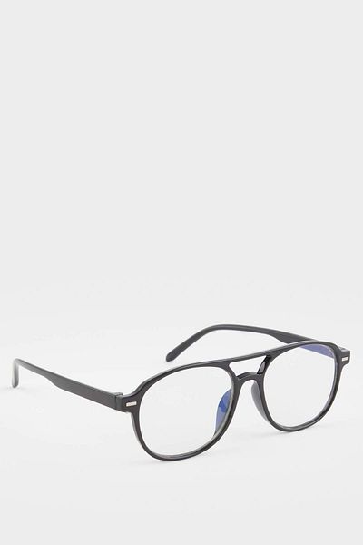 DeFacto Unisex Blue Glass Black Frame Reading Glasses F6067Axns
