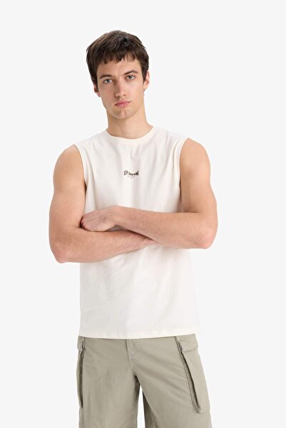 DeFacto %100 Pamuk Regular Fit Baskılı Bisiklet Yaka Atlet E5193AX25SM