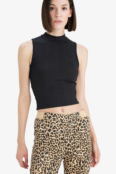 DeFacto Slim Fit Slim Fit Half Turtleneck Καμισόλα Μονόχρωμη C7703AX25SP