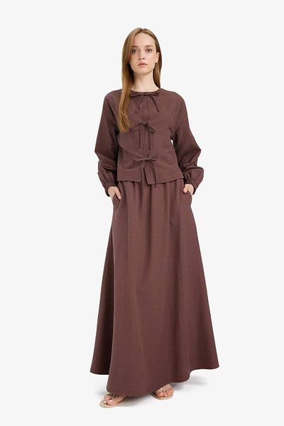DeFacto Fusta maxi hijab din amestec de in linie A E5371AX25SP